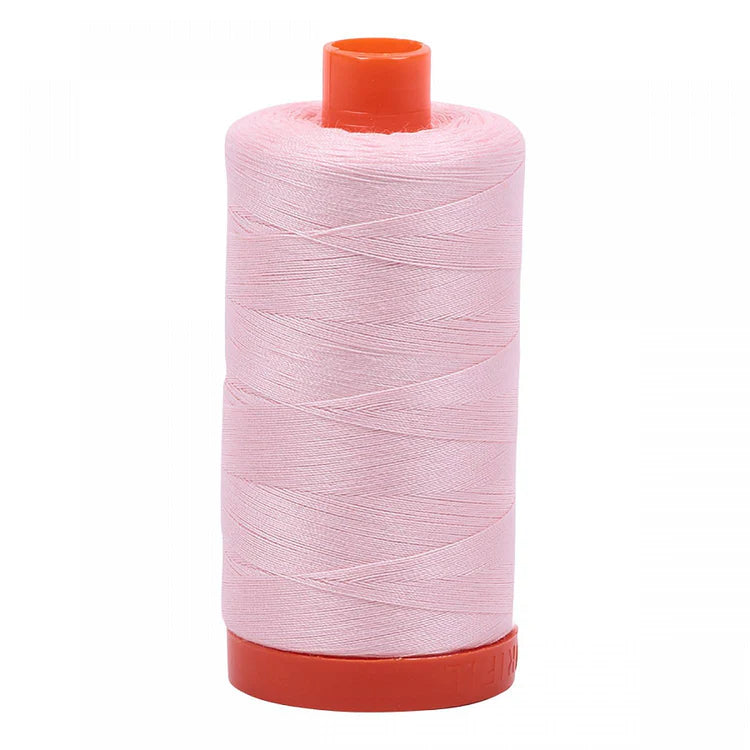 Aurifil 50w Mako Cotton Thread, Pale Pink 2410, 1422 yards