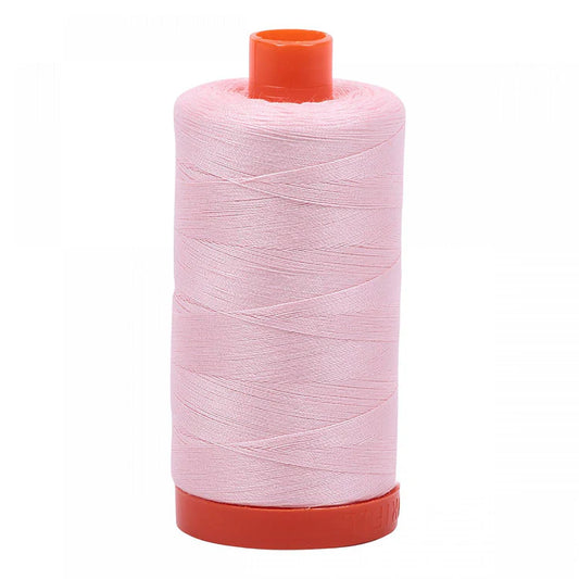 Aurifil 50w Mako Cotton Thread, Pale Pink 2410, 1422 yards