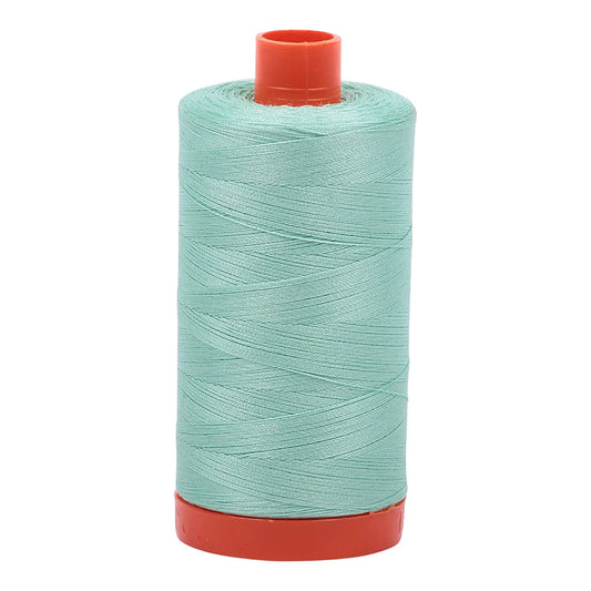Aurifil 50w Mako Cotton Thread, Medium Mint 2835, 1422 yards