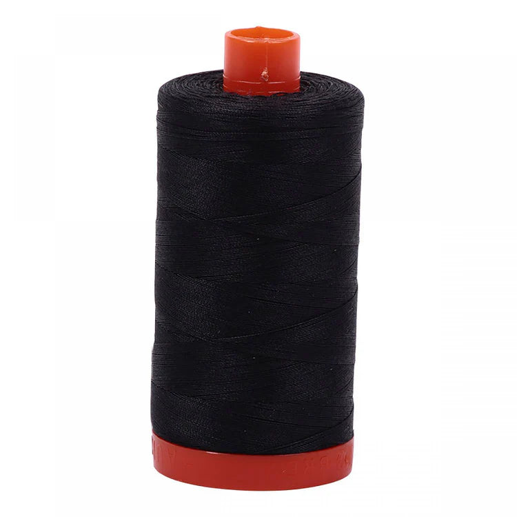 Aurifil 50w Mako Cotton Thread, Very Dark Gray 4241, 1422 yards