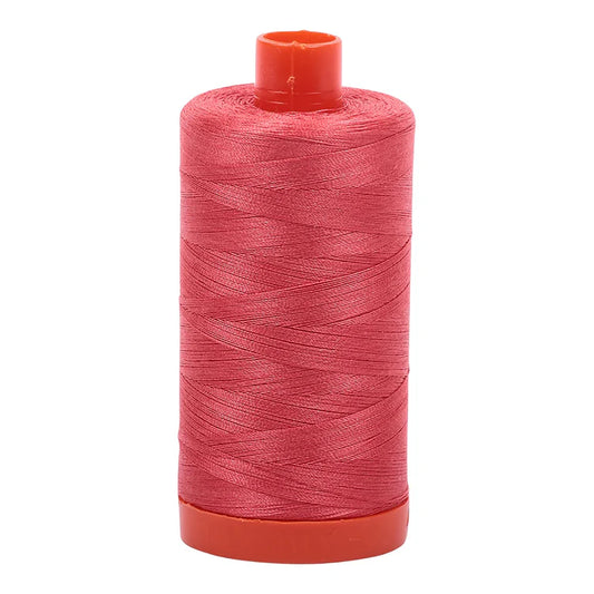 Aurifil 50w Mako Cotton Thread, Medium Red 5002, 1422 yards
