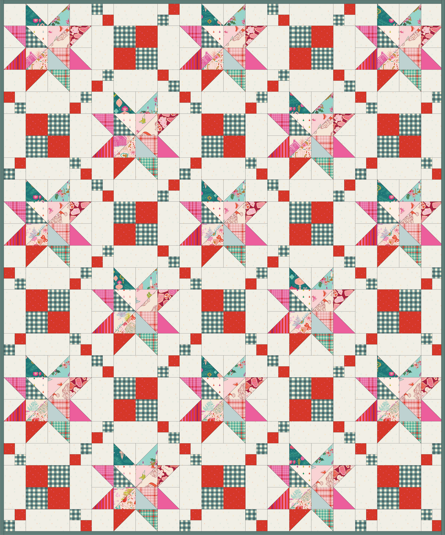 Hesper Christmas Throw Size Quilt Kit