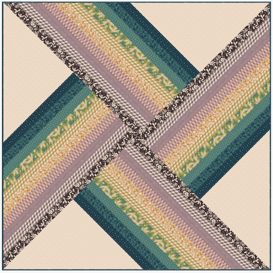 Adventureland Throw Quilt Top - Boho Version