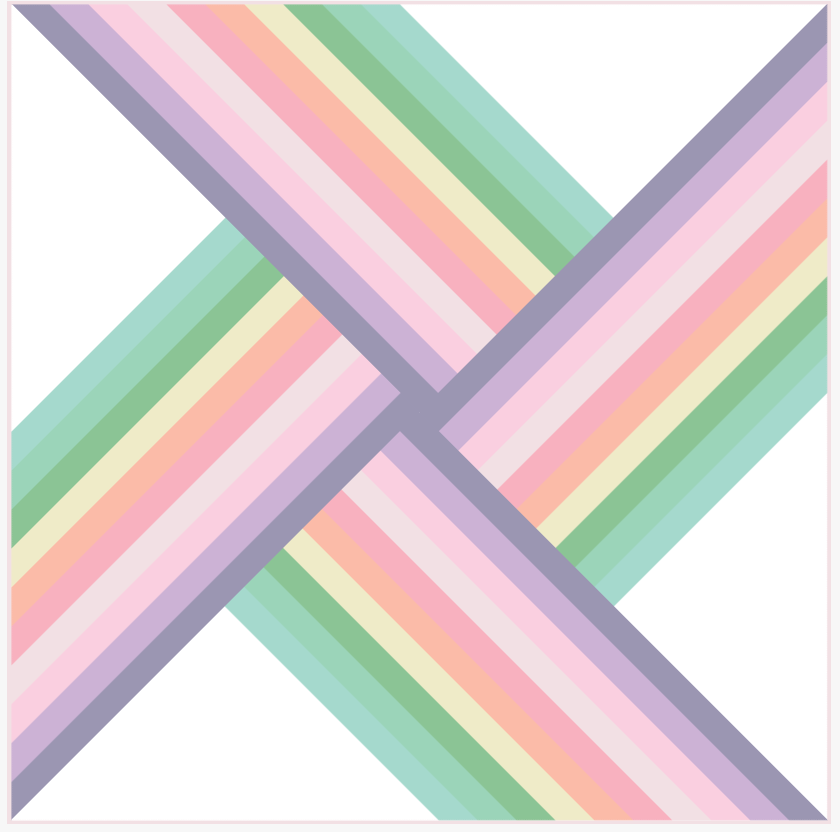 Adventureland Throw Quilt Top - Pastel Version