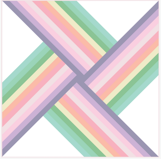 Adventureland Throw Quilt Top - Pastel Version