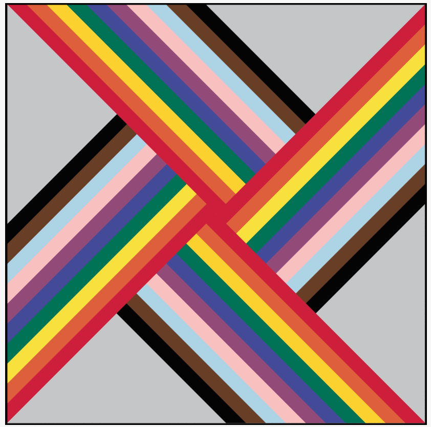 Adventureland Throw Quilt Top - Pride Version