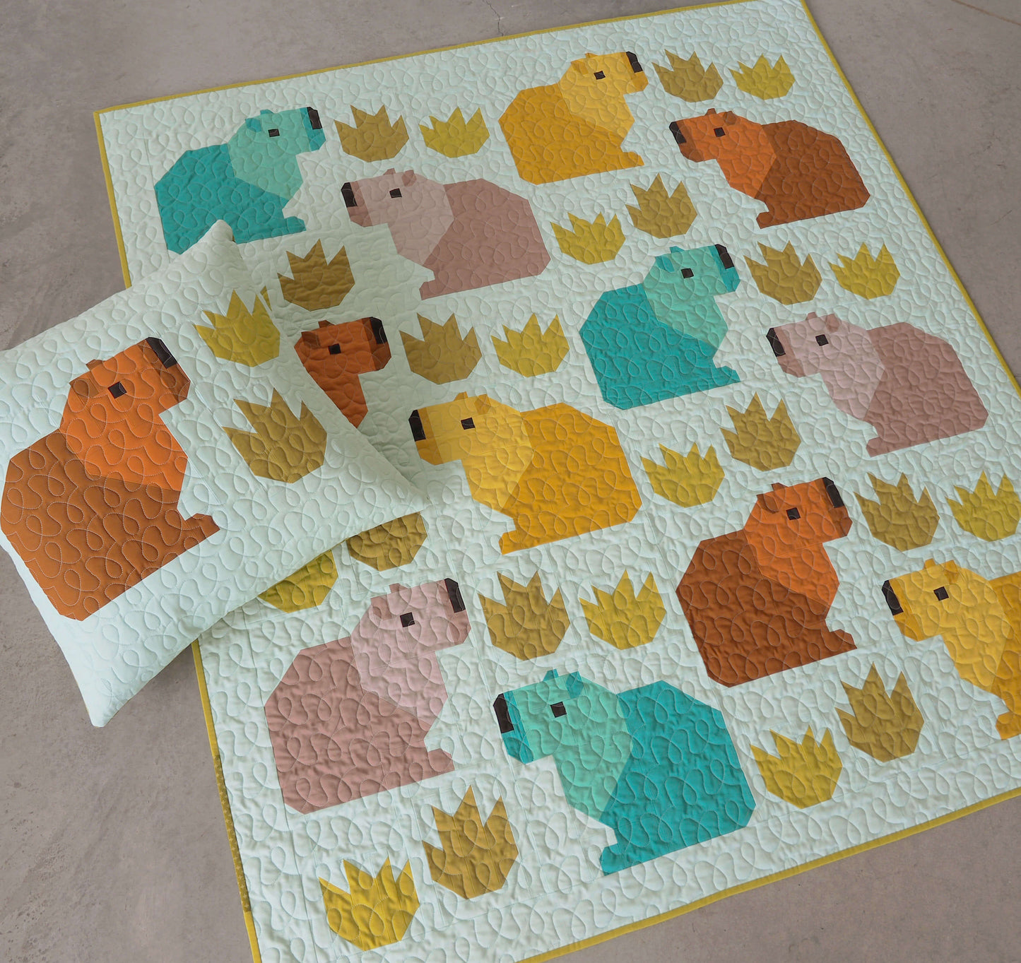 Capybara Club Quilt Pattern by Elizabeth Hartman