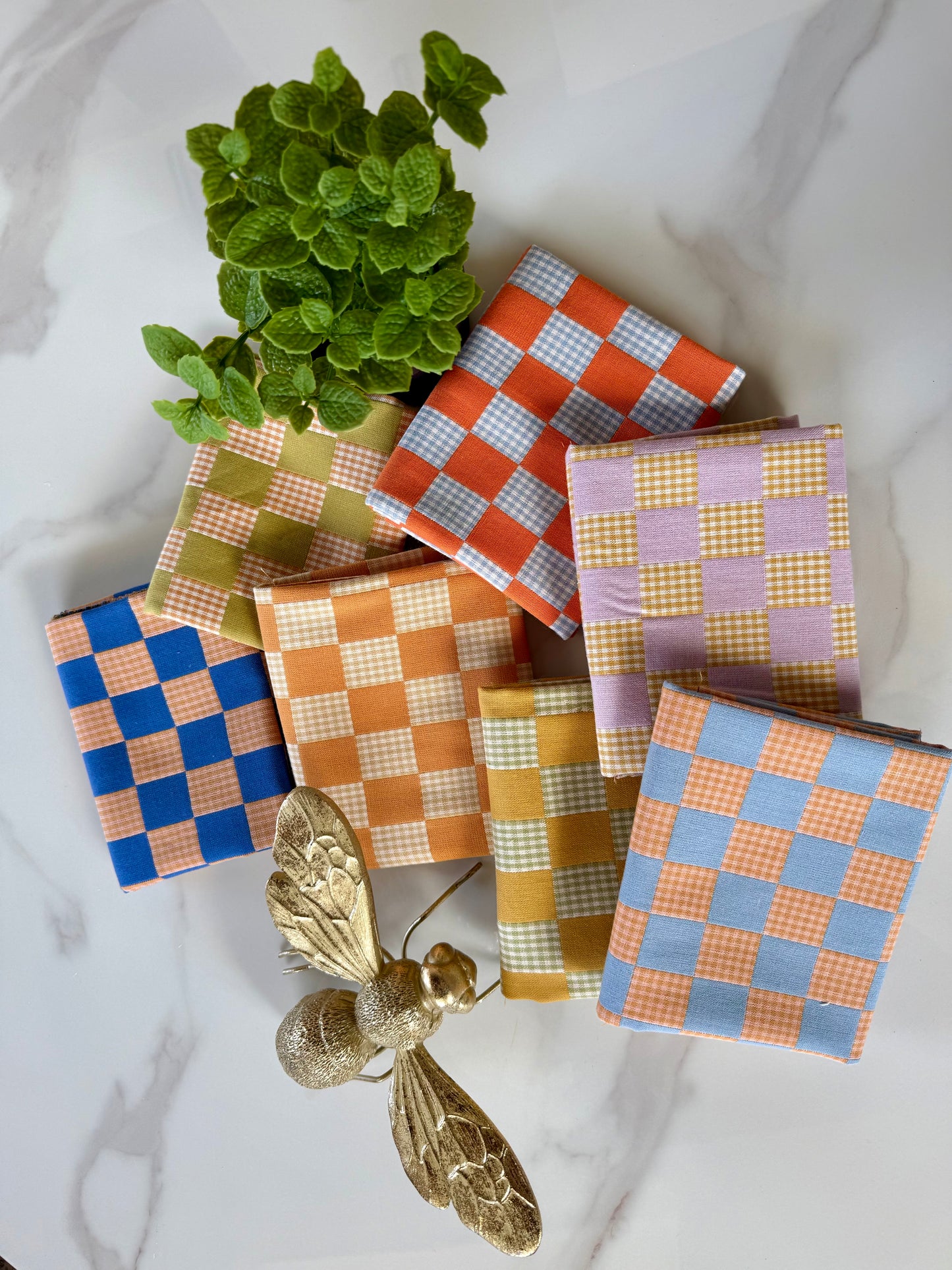 Fableism Checkmate Checkers Curated Fat Quarter or Half Yard Bundle