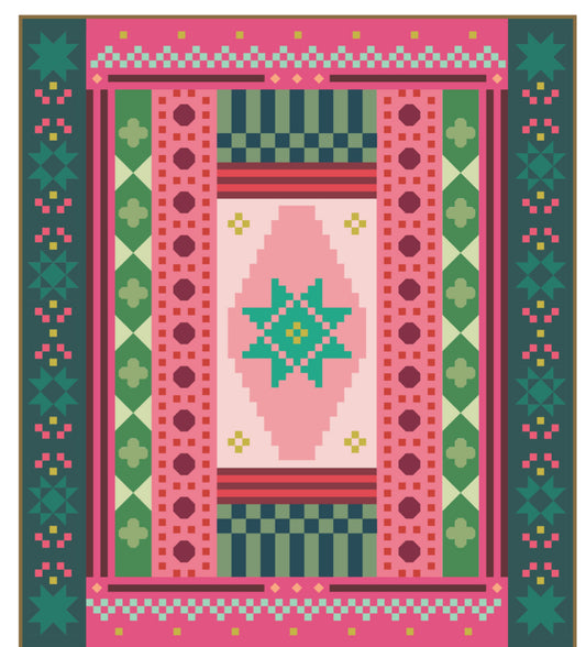 Homespun Collective Block of the Month 2026 Quilt Kit - Christmas Mint Version