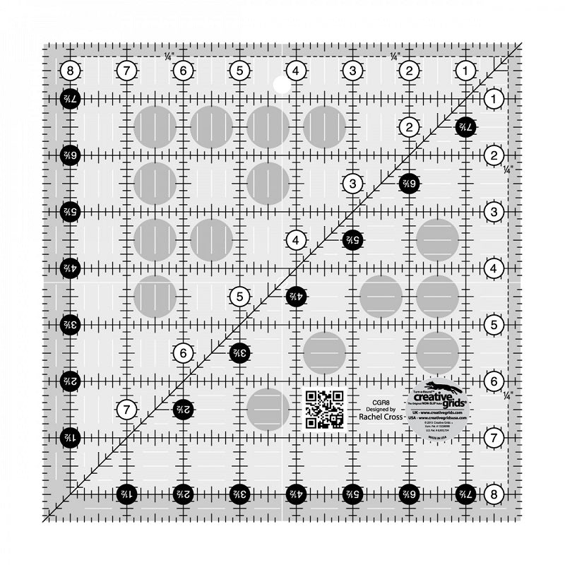 Creative Grids Quilt Ruler, 8-1/2 in