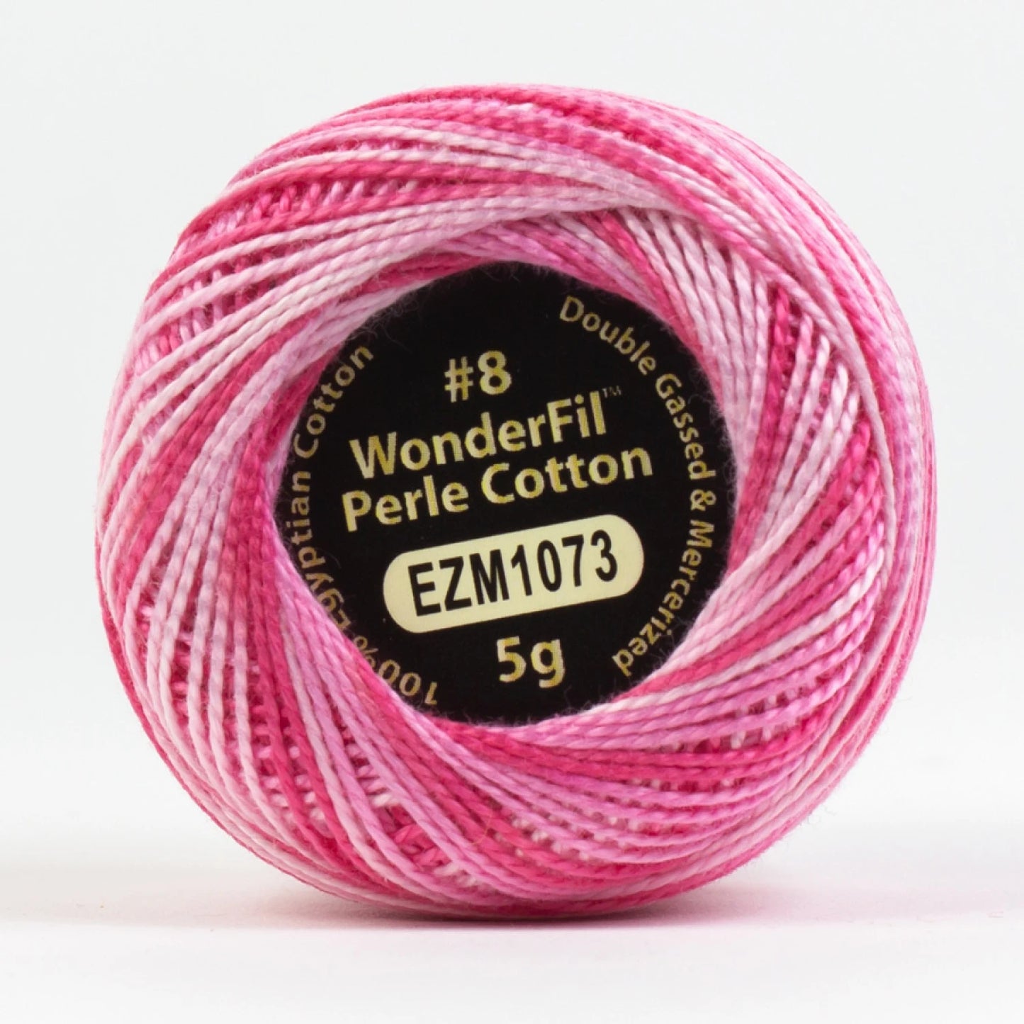 Wonderfil Eleganza Variegated 8 wt Perle Cotton, Stiletto Pink