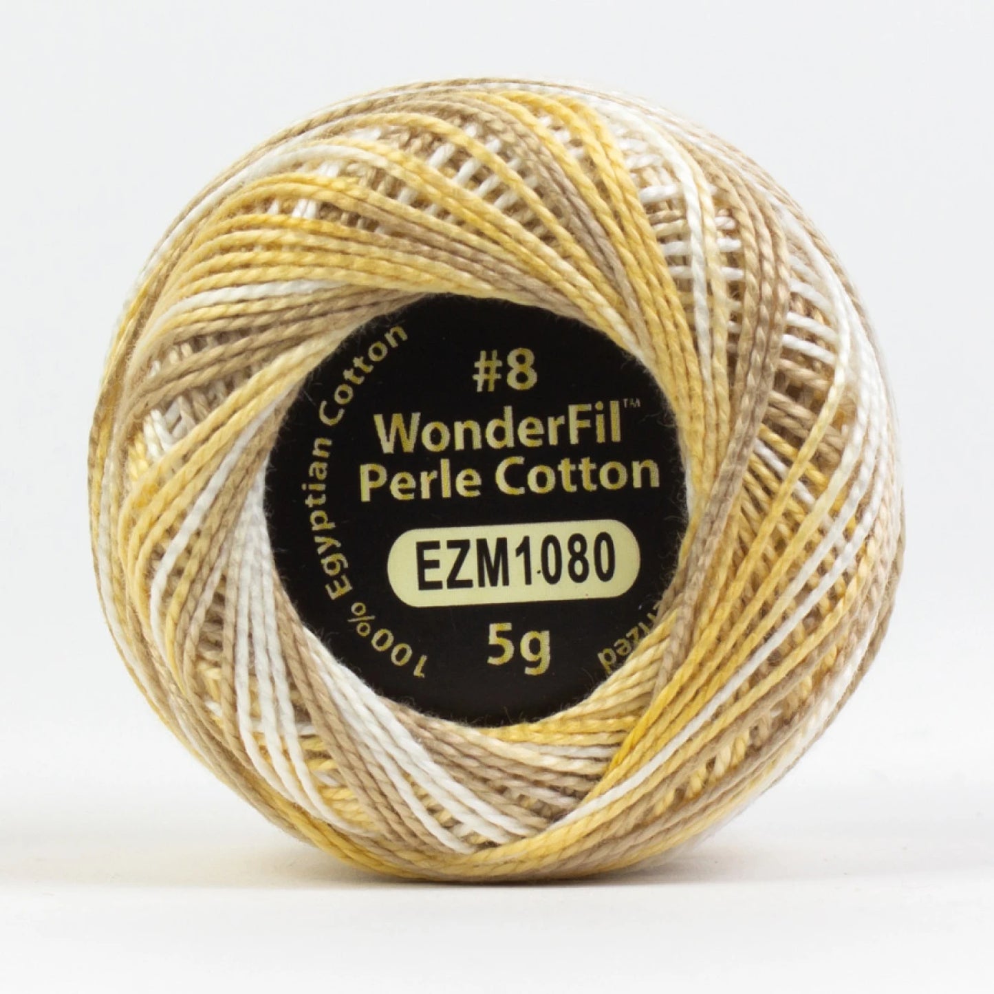 Wonderfil Eleganza Variegated 8 wt Perle Cotton, Creme Brulé