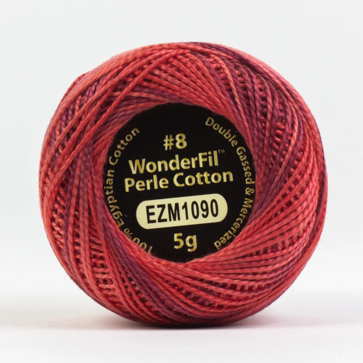 Wonderfil Eleganza Variegated 8 wt Perle Cotton, Cranberry