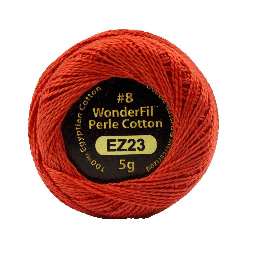 Wonderfil Eleganza 8 wt Perle Cotton, Race Car Red