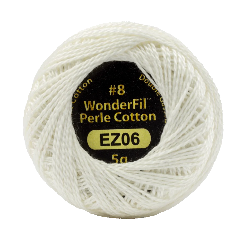 Wonderfil Eleganza 8 wt Perle Cotton, First Snow