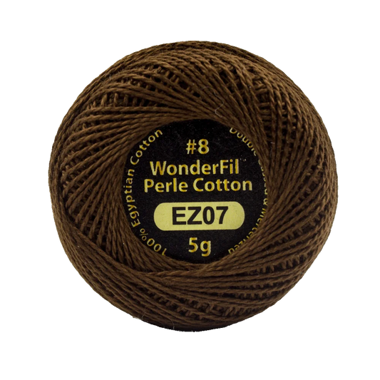 Wonderfil Eleganza 8 wt Perle Cotton, Rich Soil