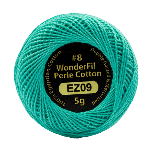 Wonderfil Eleganza 8 wt Perle Cotton, Sea Glass, 09