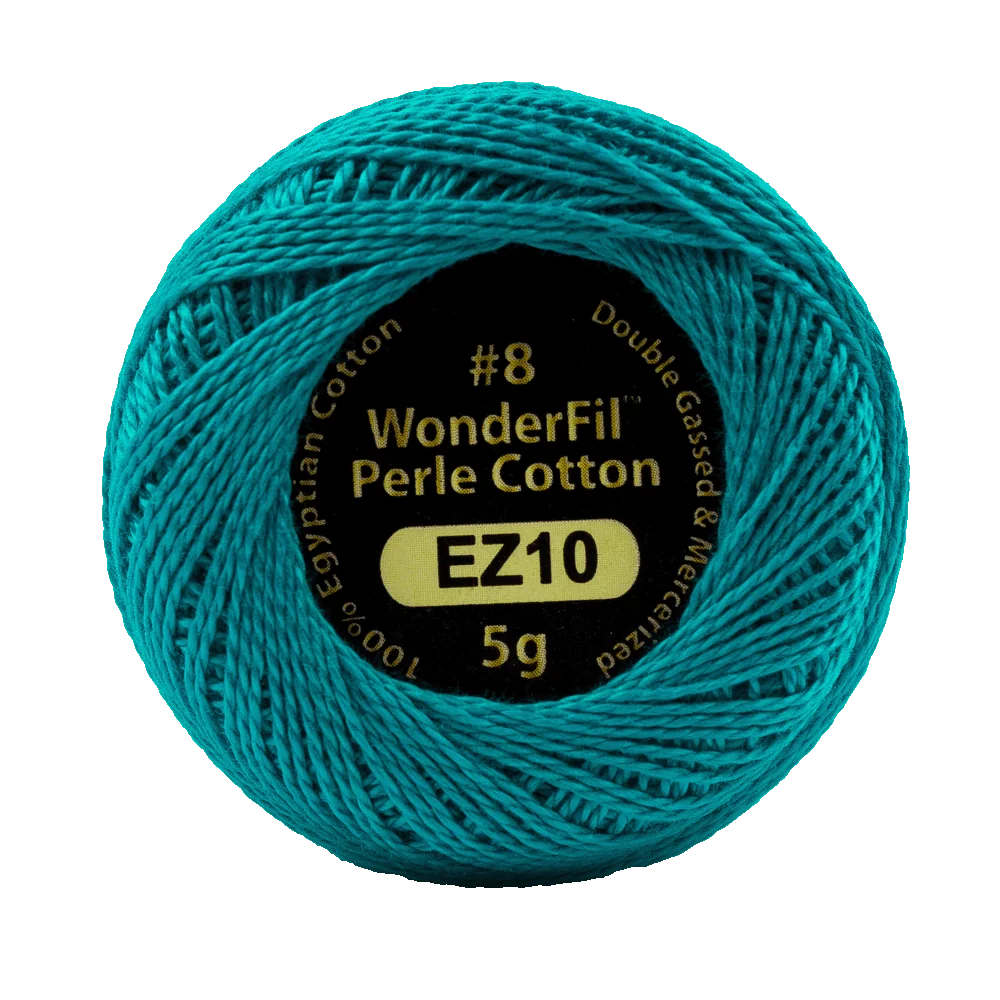 Wonderfil Eleganza 8 wt Perle Cotton, Blue Lagoon, EZ10