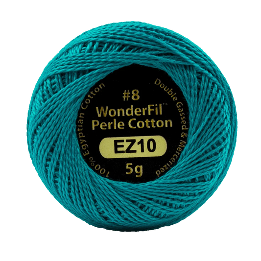 Wonderfil Eleganza 8 wt Perle Cotton, Blue Lagoon, EZ10
