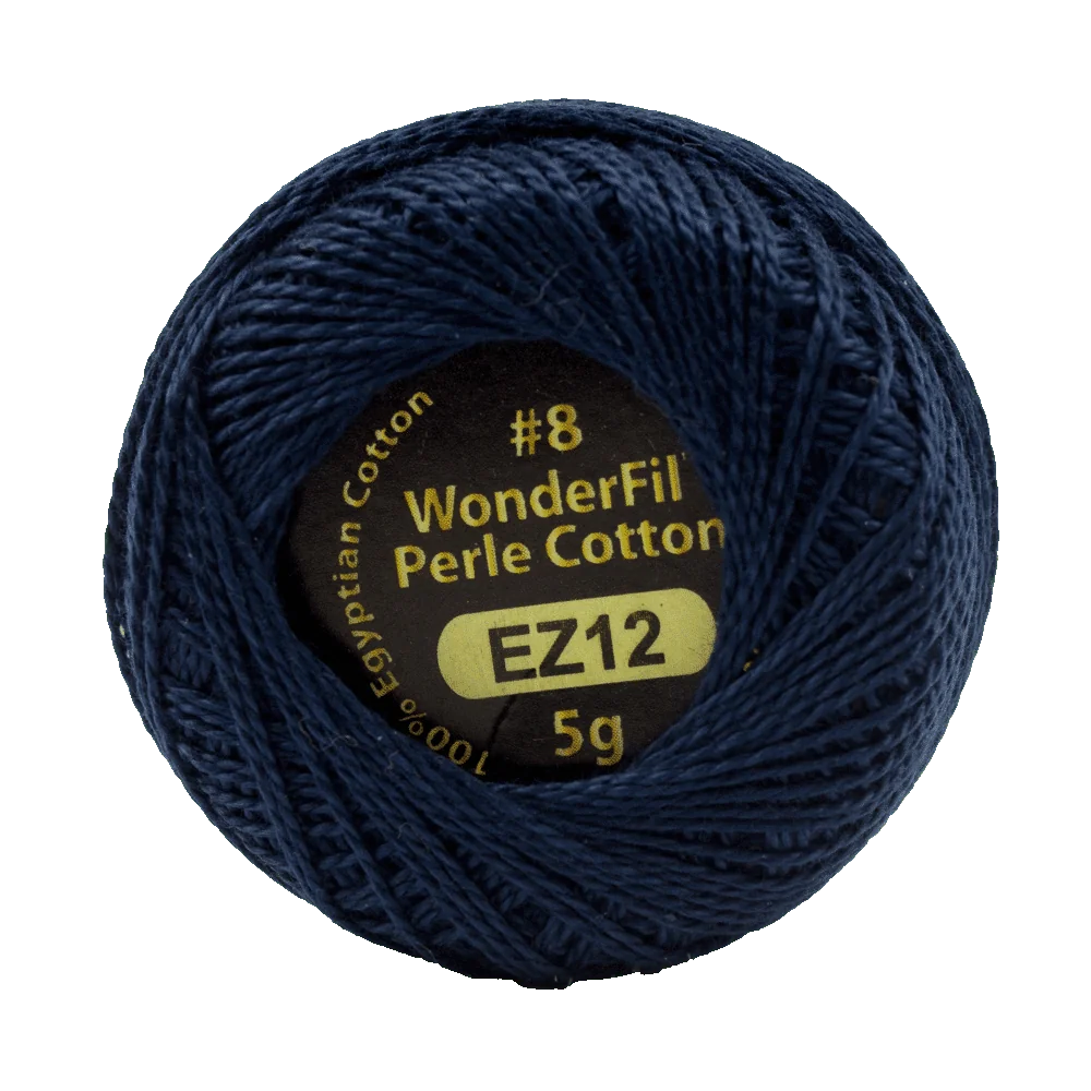 Wonderfil Eleganza 8 wt Perle Cotton, Navy