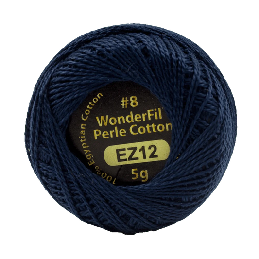 Wonderfil Eleganza 8 wt Perle Cotton, Navy