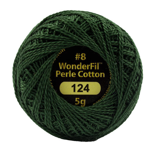 Wonderfil Eleganza 8 wt Perle Cotton, Deep Foliage, 124