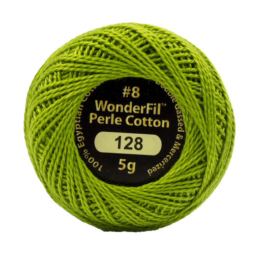 Wonderfil Eleganza 8 wt Perle Cotton, Key Lime, 128