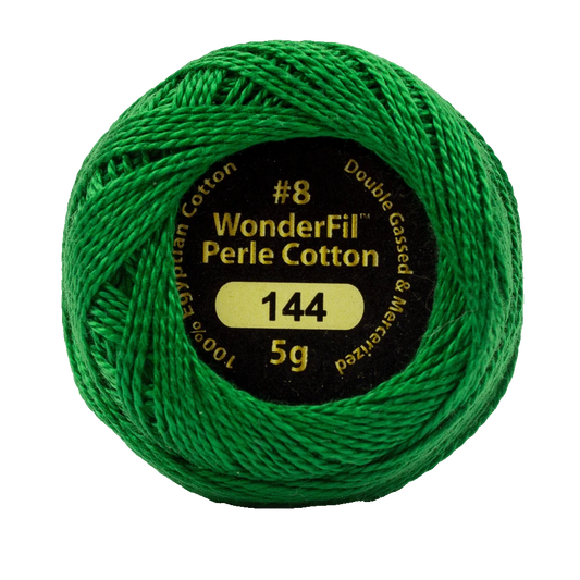 Wonderfil Eleganza 8 wt Perle Cotton, Emerald, 144