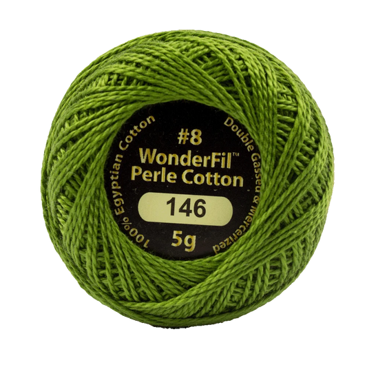 Wonderfil Eleganza 8 wt Perle Cotton, Tart Capers