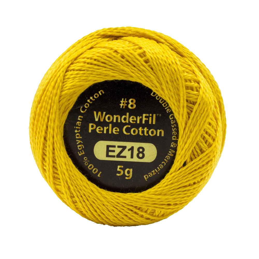 Wonderfil Eleganza 8 wt Perle Cotton, Sunny Side Up