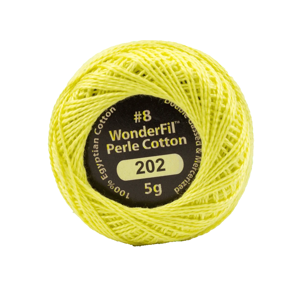 Wonderfil Eleganza 8 wt Perle Cotton, Winter Sun, 202