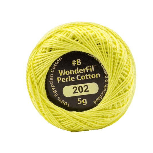 Wonderfil Eleganza 8 wt Perle Cotton, Winter Sun, 202