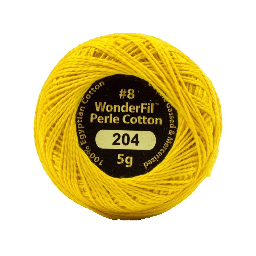 Wonderfil Eleganza 8 wt Perle Cotton, Radiant Gold, 204