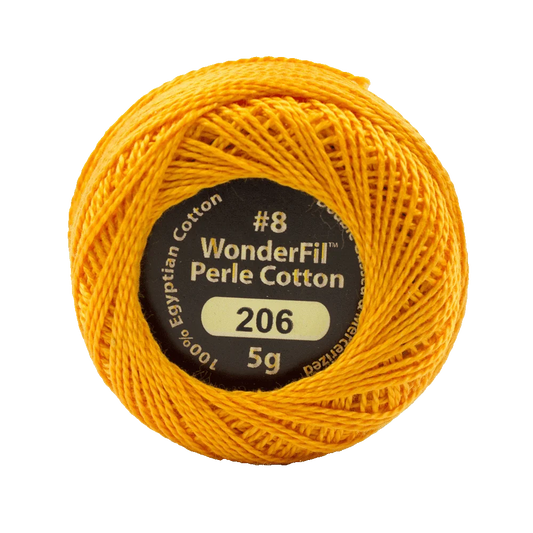 Wonderfil Eleganza 8 wt Perle Cotton, Plump Pumpkin