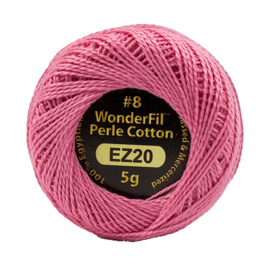 Wonderfil Eleganza 8 wt Perle Cotton, Flamingo