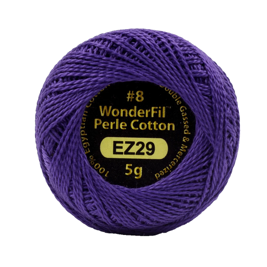 Wonderfil Eleganza 8 wt Perle Cotton, Blueberry Bush