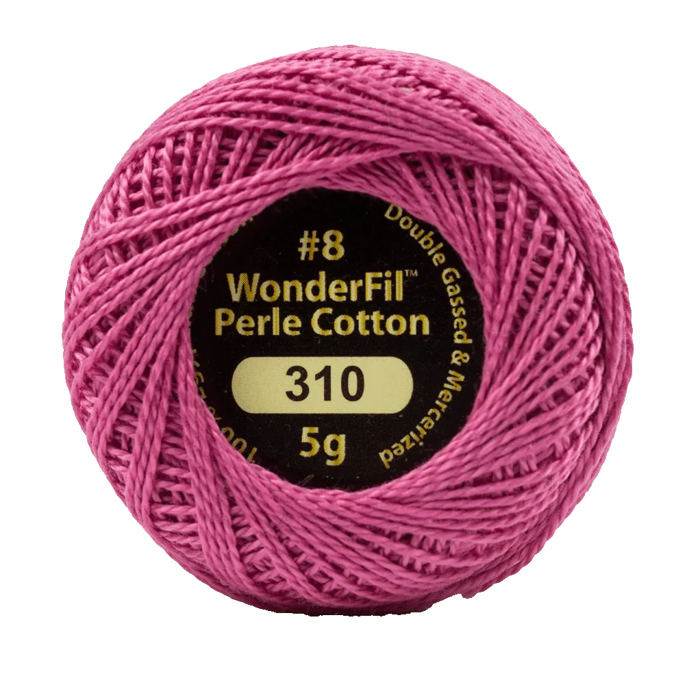 Wonderfil Eleganza 8 wt Perle Cotton, Pink Gloss