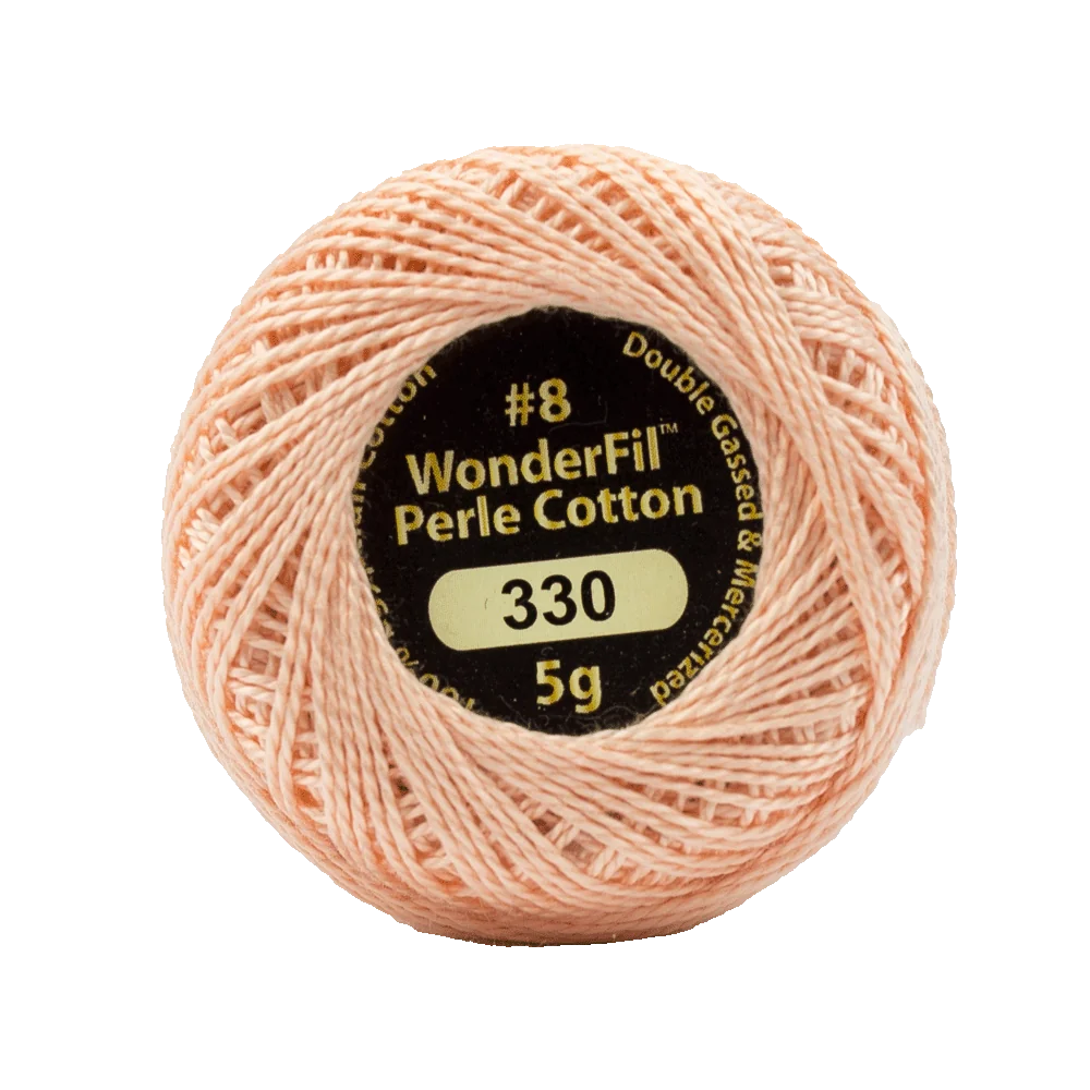 Wonderfil Eleganza 8 wt Perle Cotton, Peach Fuzz