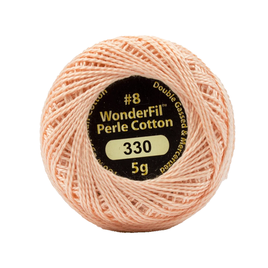 Wonderfil Eleganza 8 wt Perle Cotton, Peach Fuzz, 330
