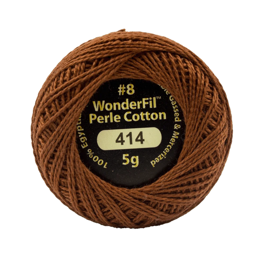 Wonderfil Eleganza 8 wt Perle Cotton, Saddle Brown