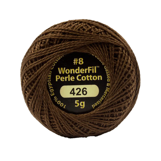 Wonderfil Eleganza 8 wt Perle Cotton, Nutmeg