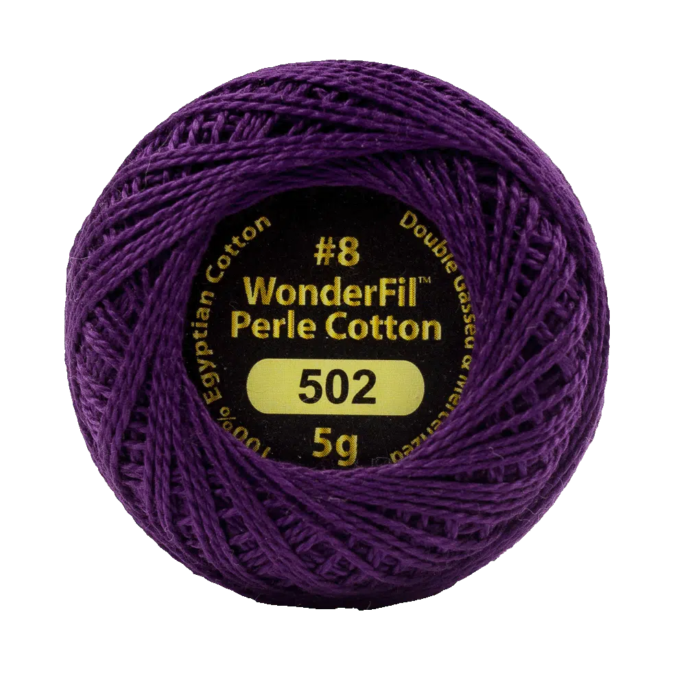Wonderfil Eleganza 8 wt Perle Cotton, Purple Passion