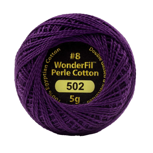 Wonderfil Eleganza 8 wt Perle Cotton, Purple Passion