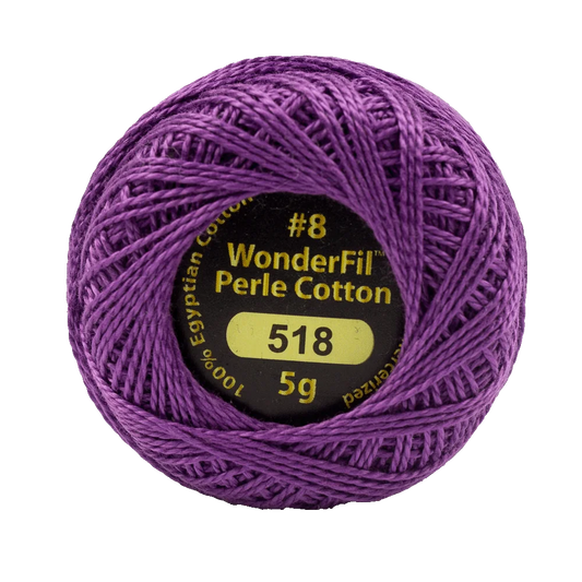 Wonderfil Eleganza 8 wt Perle Cotton, Amethyst