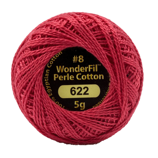 Wonderfil Eleganza 8 wt Perle Cotton, Bright Lipstick