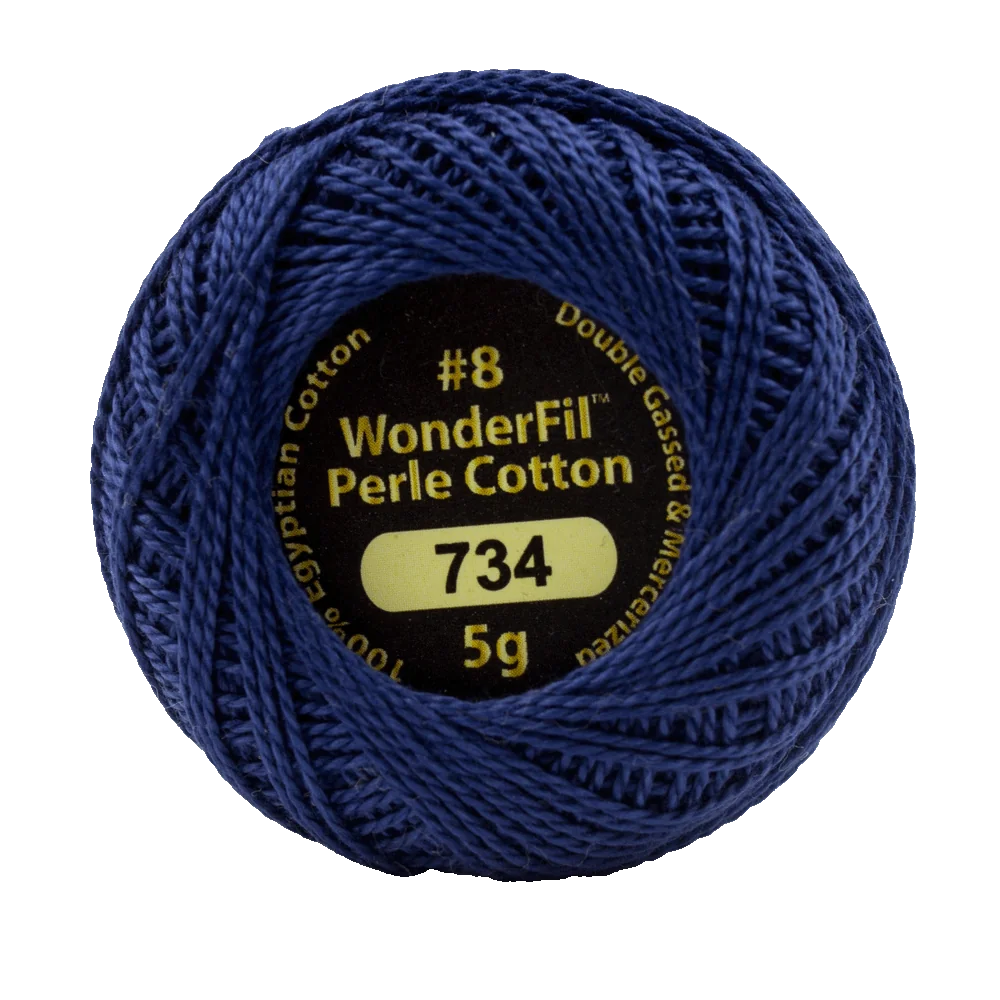 Wonderfil Eleganza 8 wt Perle Cotton, Denim
