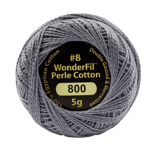 Wonderfil Eleganza 8 wt Perle Cotton, Brewing Storm