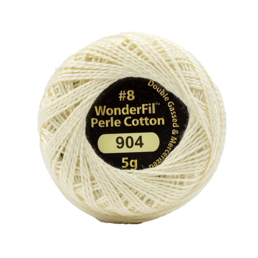 Wonderfil Eleganza 8 wt Perle Cotton, Cat's Cream