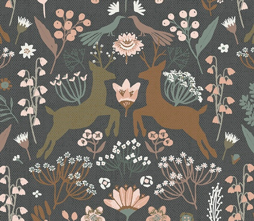 Woodlandia Charcoal in FLANNEL from Botanist