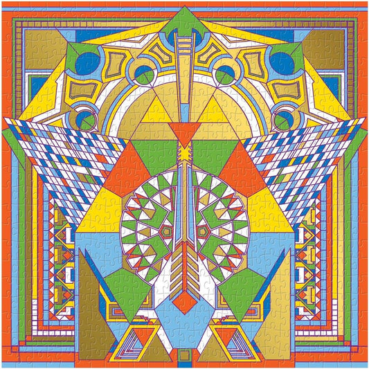 Frank Lloyd Wright Imperial Hotel Peacock Rug 500 Piece Foil Puzzle